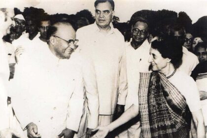 A. Amirthalingam, tragically assassinated by the LTTE, pictured with former Indian Prime Minister, Indira Gandhi.